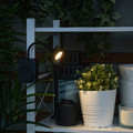 TÅGVIRKE LED spotlight and clamp, battery-operated outdoor/dimmable black