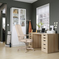 LAGKAPTEN / ALEX Desk, white stained oak effect, 140x60 cm