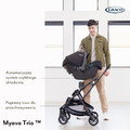 Graco MyAvo Trio 3in1 Travel System - Stroller with Carrycot and Infant Car Seat, Midnight