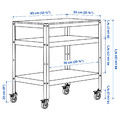 BROR Trolley, grey-green/pine plywood, 85x55 cm