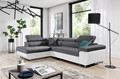 Corner Sofa-Bed Left Annabelle Sawana 5/Madryt 120, white/grey