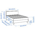 SÄBÖVIK Divan bed, Vissle grey, 140x200 cm