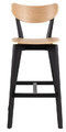 Bar Stool Roxby, black/natural