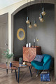 Nest of Coffee Tables, Set of 2, Walnut & Black