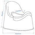 LOCKIG Children's potty, white/turquoise