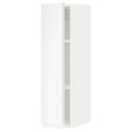 METOD Wall cabinet with shelves, white/Voxtorp matt white, 20x80 cm