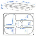 TROFAST Storage tray with compartments, white, 42x30x5 cm