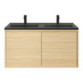 GoodHome Wash-basin Nira 120 cm, black