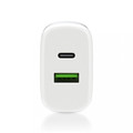 everActive Wall Charger EU Plug USB/USB-C QC3.0 25W, white
