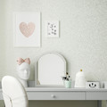 SMYGA Desk with mirror, light grey, 122x60 cm