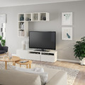 BESTÅ / EKET Cabinet combination for TV, white, 180x42x170 cm