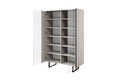 High Cabinet Display Cabinet Verica 120 cm, cashmere, black legs