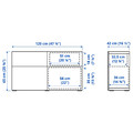 BESTÅ Storage combination w doors/drawers, black-brown/Selsviken high-gloss/black, 120x42x65 cm