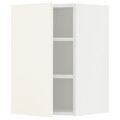 METOD Wall cabinet with shelves, white/Vallstena white, 40x60 cm
