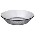 HAVSGÄDDA Deep plate, stripe pattern/grey, 19 cm