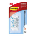 3M Command Transparent Round Cord Clips, Pack of 4