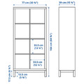KALLAX Shelving unit with underframe, white stained oak effect/black, 77x164 cm