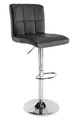 Bar Stool, faux leather, black/chrome