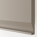 METOD Base cab f HAVSEN single bowl sink, white/Upplöv matt dark beige, 60x60 cm