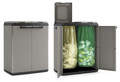 Keter Split Basic Recycling Cabinet, black/grey