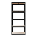 GoodHome Shelving Unit Ryle 179 x 75 x 35 cm 5 Shelves, black