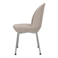 Upholstered Chair Cloe, light grey/chrome