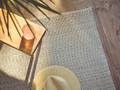 TIPHEDE Rug, flatwoven, natural, off-white, 120x180 cm