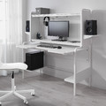 FREDDE Gaming desk, white, 185x74x146 cm