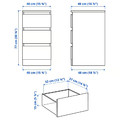 MALM Chest of 3 drawers, high-gloss white40x78 cm