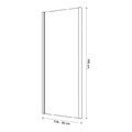 GoodHome Shower Panel Wall Beloya 80 cm, black/transparent