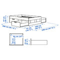 BRIMNES Bed frame with storage, white, Leirsund, 160x200 cm