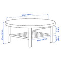 LISTERBY Coffee table, oak veneer, 90 cm