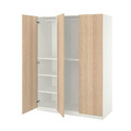 PAX / FORSAND Wardrobe combination, white/white stained oak effect, 150x60x201 cm