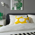 BLÅMUNKAR Cushion cover, yellow/white/dot pattern, 50x50 cm