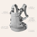 BABYBJORN Baby Carrier Harmony, Woven, Light grey mélange