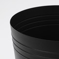 PÄRLRÖNN Plant pot, in/outdoor/black, 24 cm