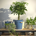 ÅKERBÄR Bucket/plant pot, in/outdoor dark blue, 10 l