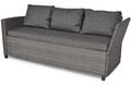 Large Garden Corner Sofa, Set with table, dark grey