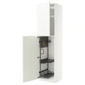 METOD High cabinet with cleaning interior, white/Ringhult white, 60x60x240 cm