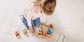 LILLIPUTIENS Wooden Food Truck with Puzzle Rhino Marius 12m+