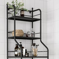 FRÖSJÖN Shelving unit, black, 40x156 cm
