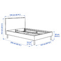 TÄRNKULLEN Upholstered bed frame, Tibbleby beige/grey/Luröy, 140x200 cm