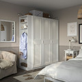 PAX / GRIMO Wardrobe combination, white white/white, 170x60x201 cm