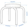GREJSIMOJS Children's stool, wood/orange