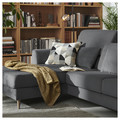 SLATORP 3-seat sofa with chaise longue, Hakebo dark grey