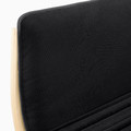 POÄNG Armchair and footstool, birch veneer/Knisa black
