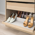 KOMPLEMENT Pull-out tray with shoe insert, white stained oak effect/light grey, 75x58 cm