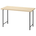 MITTCIRKEL / SPÄND Desk, lively pine effect/black, 120x60 cm
