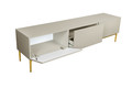 TV Cabinet Nicole 200 cm, cashmere, gold legs