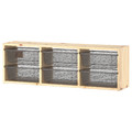 TROFAST Wall storage, light white stained pine/dark grey, 93x21x30 cm